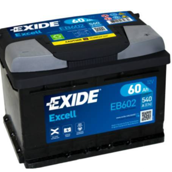 Ogłoszenie - Akumulator 60Ah 540A EN Exide Excell EB602 Prawy plus - Kościerzyna - 299,00 zł