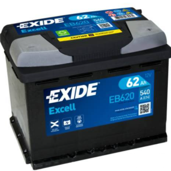 Ogłoszenie - Akumulator 62Ah 540A EN Exide Excell EB620 Prawy plus - Kościerzyna - 315,00 zł