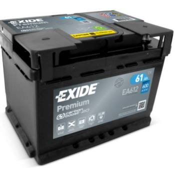 Ogłoszenie - Akumulator 61Ah 600A Exide Premium EA612 Prawy plus - Kościerzyna - 319,00 zł