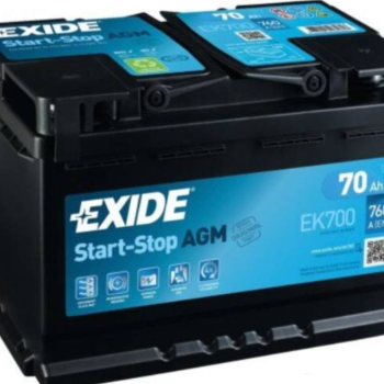 Ogłoszenie - Akumulator 70Ah 760A EN Exide AGM start&stop EK700 - Kościerzyna - 640,00 zł