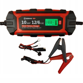 Ogłoszenie - Automatyczna ładowarka mikroprocesorowa Enerblock 6/12V 10A LFP AGM GEL EFB - 319,00 zł