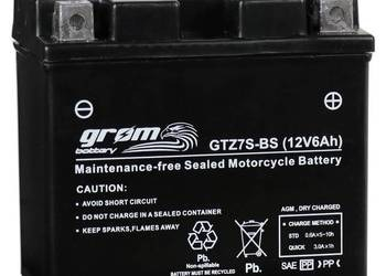 Ogłoszenie - Akumulator GROM GTZ7S-BS YTZ7S-BS 12V 6Ah 120A P+ - Zgierz - 150,00 zł