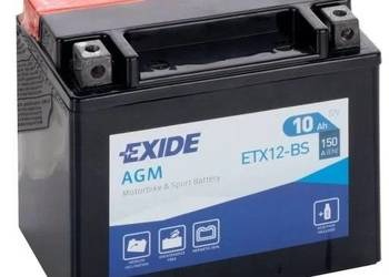 Ogłoszenie - Akumulator motocyklowy EXIDE ETX12-BS YTX12-BS 12V 10Ah 150A - Zgierz - 164,00 zł