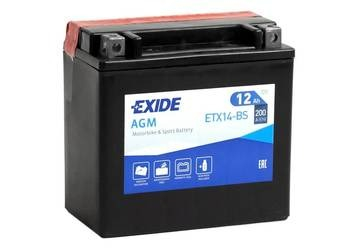 Ogłoszenie - Akumulator motocyklowy EXIDE ETX14-BS YTX14-BS 12V 12Ah 200A - Zgierz - 180,00 zł