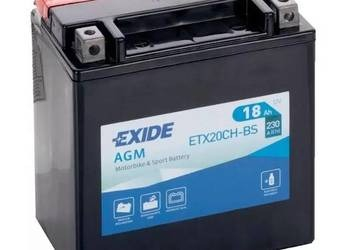 Ogłoszenie - Akumulator motocyklowy EXIDE ETX20CH-BS YTX20CH-BS 12V 18Ah - Zgierz - 235,00 zł