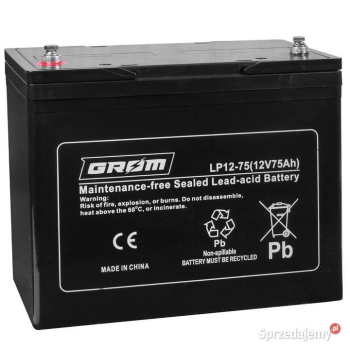 Ogłoszenie - Akumulator żelowy GROM 12V 75Ah LP12-75 - Zgierz - 550,00 zł