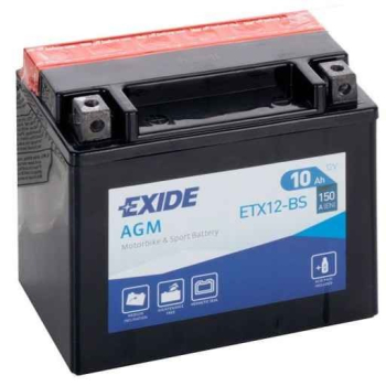 Ogłoszenie - Akumulator motocyklowy EXIDE ETX12-BS YTX12-BS 12V 10Ah 150A EN L+ - 175,00 zł