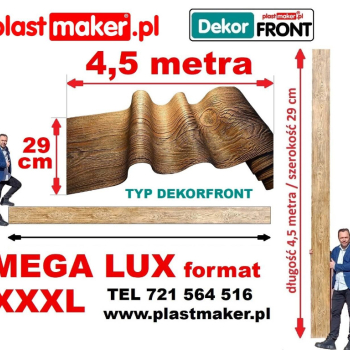 Ogłoszenie - NOWOŚĆ Elastyczna deska dekoracyjna DekorFront MEGA lux FORMAT 4,5 m x 29 cm! - 33,00 zł