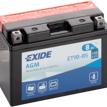 Ogłoszenie - Akumulator motocyklowy 12V 8Ah 110A EN L+ EXIDE ET9B-BS YT9B-BS - Pomorskie - 130,00 zł