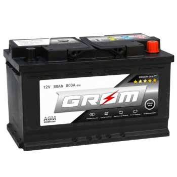 Ogłoszenie - Akumulator GROM AGM START&STOP 80Ah 800A Prawy Plus - 730,00 zł