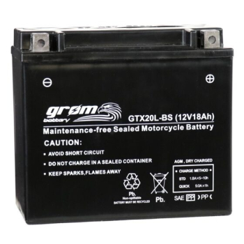 Ogłoszenie - Akumulator GTX20L-BS YTX20L-BS 12V 18Ah 270A P+ Grom - Gdańsk - 240,00 zł