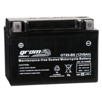 Ogłoszenie - Akumulator GTX9-BS YTX9-BS 12V 8Ah 130A L+ Grom - Gdańsk - 135,00 zł