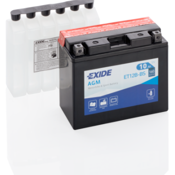 Ogłoszenie - Akumulator motocyklowy EXIDE ET12B-BS YT12B-BS 12V 10Ah 160A EN L+ - Śląskie - 180,00 zł