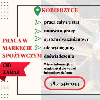 Ogłoszenie - Praca w markecie, Dino Polska S.A., Kobierzyce - Dolnośląskie