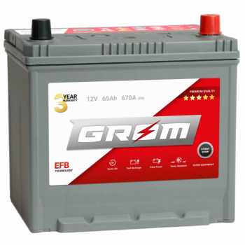 Ogłoszenie - Akumulator 65Ah 670A GROM EFB START&STOP Japan Prawy Plus DTR - 520,00 zł