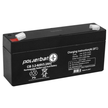 Ogłoszenie - Akumulator żelowy  CB 3.2-6 6V 3.2Ah POWERBAT - 35,00 zł