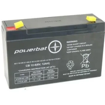 Ogłoszenie - Akumulator żelowy  CB 12-6 6V 12Ah POWERBAT - Pomorskie - 55,00 zł