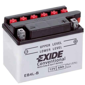 Ogłoszenie - Akumulator motocyklowy EXIDE EB4L-B YB4L-B 12V 4Ah 50A EN P+ - 65,00 zł