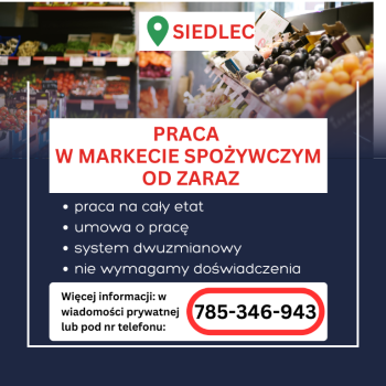 Ogłoszenie - Praca w markecie, Dino Polska S.A., Siedlec - Wrocław
