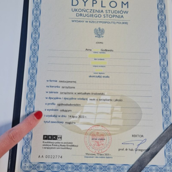 Ogłoszenie - Dyplom ukończenia studiów kolekcjonerski Dyplom ukończenia studiów licencjackich Dyplom ukończenia studiów magisterskich - Łódzkie - 950,00 zł