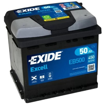 Ogłoszenie - Akumulator 50Ah 450A EB500 Exide Excell  P+ || Gliwice, Toszecka 11 - Gliwice - 259,00 zł