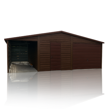 Ogłoszenie - Garaż Blaszany 6x5 + Wiata 2x5 Drewnopodobny Premium Dach Dwuspadowy - 12 900,00 zł