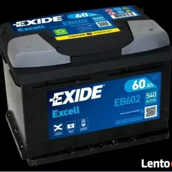Ogłoszenie - Akumulator 60Ah 540A EN Exide Excell EB602 PRAWY PLUS - Mazowieckie - 299,00 zł