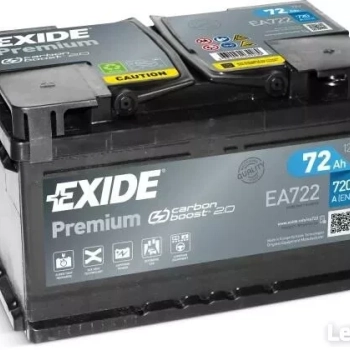 Ogłoszenie - Akumulator 72Ah 720A Exide Premium - Ruda Śląska - 379,00 zł