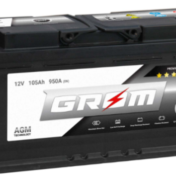 Ogłoszenie - Akumulator 105Ah 950A Grom Agm Start&Stop Prawy Plus - Kalisz - 960,00 zł