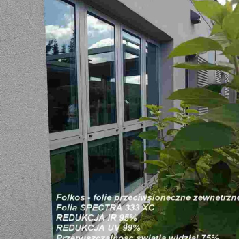 Ogłoszenie - Folia przeciwsłoneczna zewnętrzna SPECTRA 333XC -Folkos folia niewidzialna z redukcja IR 95%, przepuszcz. światła 75% - Mazowieckie - 300,00 zł