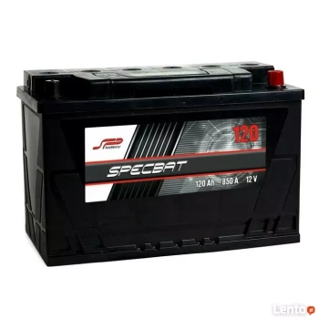 Ogłoszenie - Akumulator 120Ah/850A Specbat 12v prawy plus - Mazowieckie - 370,00 zł