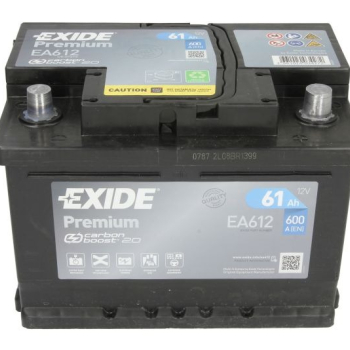 Ogłoszenie - Akumulator 61Ah 600A Exide Premium EA612 PRAWY PLUS - Mazowieckie - 319,00 zł