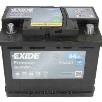 Ogłoszenie - Akumulator 64Ah 640A Exide Premium EA640 EN PRAWY PLUS - 338,00 zł