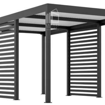 Ogłoszenie - CarPort PREMIUM - Wiata samochodowa 3x5 Antracyt Zabudowa - ID956 - Warmińsko-mazurskie - 9 300,00 zł