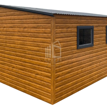 Ogłoszenie - Schowek - Domek Ogrodowy 5x6m - drzwi - 2x okno - jasny orzech - dach spad w tył ID964 - 11 990,00 zł