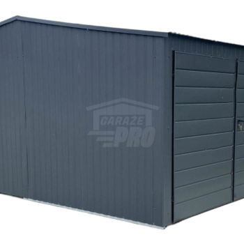 Ogłoszenie - Garaż blaszany 7x7,5m + wnęka 2,5m - 2x brama dwuskrzydłowa - 2x okno - antracyt -  dach dwuspadowy  GP481 - Wielkopolskie - 16 300,00 zł