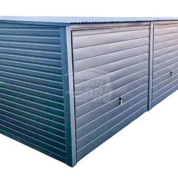 Ogłoszenie - Rząd garaży 24x5m + wiata 2m - 8x brama uchylna  - antracyt - dach spad w przód GP488 - 48 500,00 zł