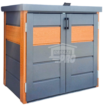 Ogłoszenie - Zabudowa koszy na śmieci wiata śmietnikowa obudowa kubłów 120x65x110 cm 2x120L antracyt + złoty dąb GP509 - Wielkopolskie - 2 450,00 zł