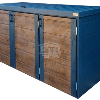 Ogłoszenie - Zabudowa koszy na śmieci wiata śmietnikowa obudowa kubłów 207x80x120 cm 3x240L antracyt + jasny orzech GP512 - Łódzkie - 3 450,00 zł