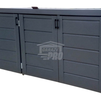 Ogłoszenie - Zabudowa koszy na śmieci wiata śmietnikowa obudowa kubłów 207x80x120 cm 3x240L antracyt GP543 - Pomorskie - 3 450,00 zł