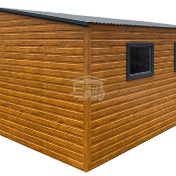 Ogłoszenie - Schowek - Domek Ogrodowy 5x6m - drzwi - 2x okno - jasny orzech - dach spad w tył GP561 - 10 990,00 zł
