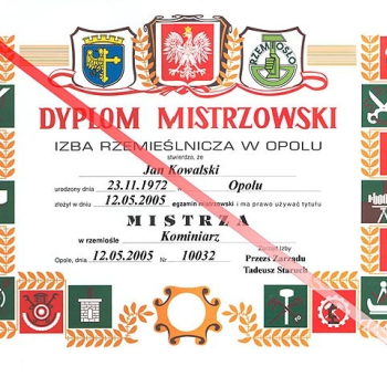 Ogłoszenie - Wystawie dyplom mistrzowski Wystawie świadectwo zawodowe , Wystawie świadectwo czeladnicze - Wielkopolskie - 950,00 zł
