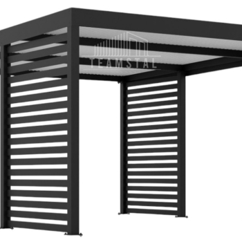 Ogłoszenie - CarPort PREMIUM - Wiata samochodowa 4x5 Antracyt Zabudowa - TS1040 - 11 390,00 zł