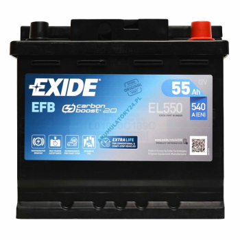 Ogłoszenie - Akumulator Exide EL550 55Ah 540A EFB P+ - Śląskie - 399,00 zł
