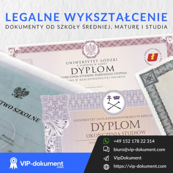 Ogłoszenie - Wystawimy Świadectwo ukończenia szkoły średniej z wpisem - Dolnośląskie - 950,00 zł