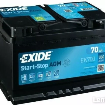 Ogłoszenie - Akumulator 70Ah 760A AGM EXIDE / DARMOWY DOWÓZ! - Tychy - 640,00 zł