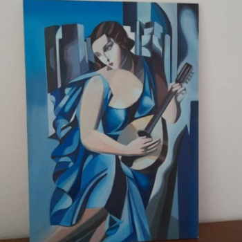 Ogłoszenie - Sprzedam obraz malowany ręcznie - tamara łempicka - 300,00 zł