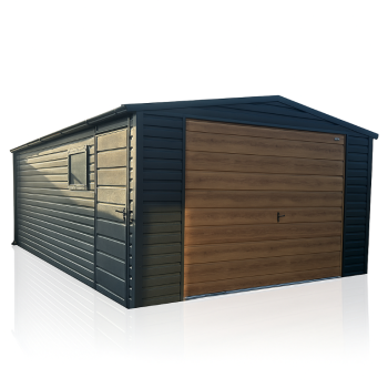 Ogłoszenie - Garaż Blaszany 4x5 Dwuspadowy Dach Grafit + Winchester  Brama Uchylna - 7 300,00 zł