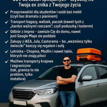 Ogłoszenie - 🧳 MINI PRZEPROWADZKI | TRANSPORT | WARSZAWA + PL + EU - Mazowieckie - 80,00 zł