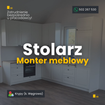 Ogłoszenie - Stolarz/Monter mebli - Mazowieckie